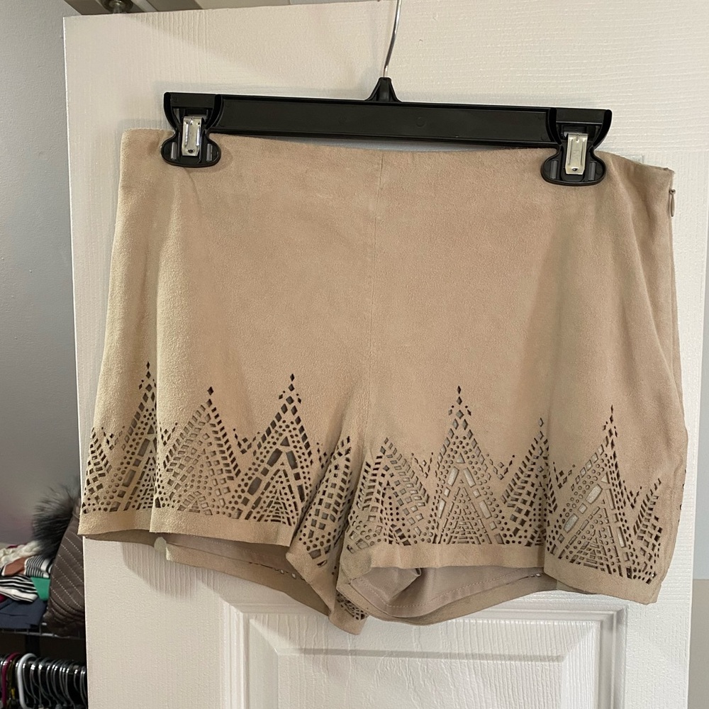 Tan Suede shorts